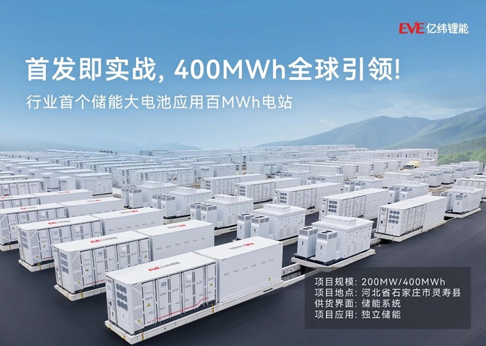 全球首个！采用628Ah储能大电池的400MWh独立储能电站顺利送电！